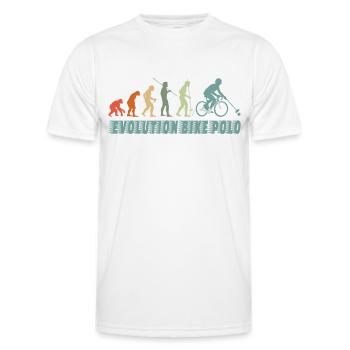 Fahrrad Rad-Polo Radfahrer Zyklus Evolution Bike - Männer Funktions-T-Shirt - Weiß - Vorne - AI Model Male 178 dark (178cm)