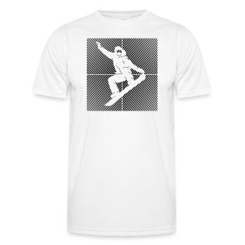 Snowboard Snowboard Remontée mécanique Snowboarder - T-shirt sport Homme - blanc - Devant - AI Model Male 178 dark (178cm)
