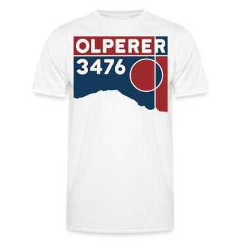 Olperer North Ridge Bridge Crossing Hike - Men's Functional T-Shirt - white - Front - AI Model Male 178 dark (178cm)