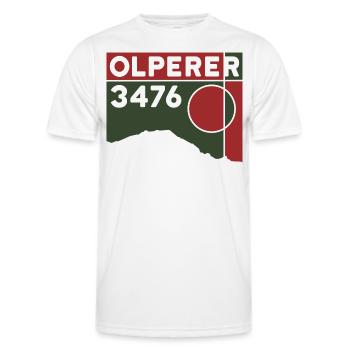Olperer Tirol North Ridge Crossing Hike - Men's Functional T-Shirt - white - Front - AI Model Male 178 dark (178cm)
