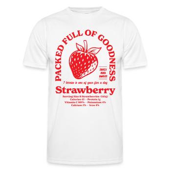 Strawberry Nutritional - Men's Functional T-Shirt - white - Front - AI Model Male 178 dark (178cm)