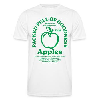 Apple Nutritional - Men's Functional T-Shirt - white - Front - AI Model Male 178 dark (178cm)