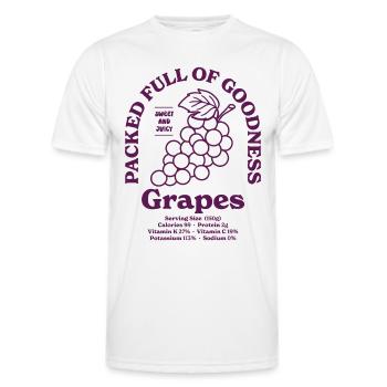 Grapes Nutritional - Men's Functional T-Shirt - white - Front - AI Model Male 178 dark (178cm)