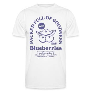 Blueberries Nutritional - Men's Functional T-Shirt - white - Front - AI Model Male 178 dark (178cm)