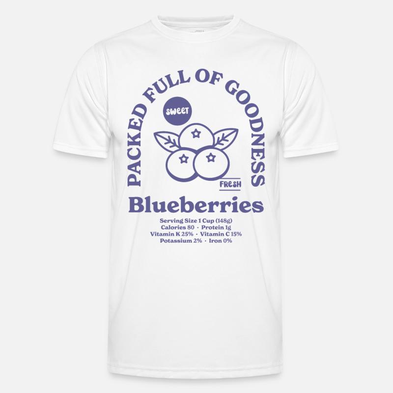 Blueberries Nutritional - Men's Functional T-Shirt - white
