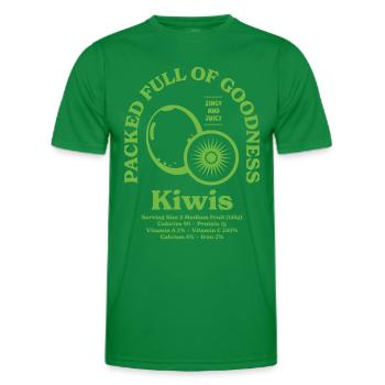 Kiwi Nutritional - Men's Functional T-Shirt - kelly green - Front - AI Model Male 178 dark (178cm)