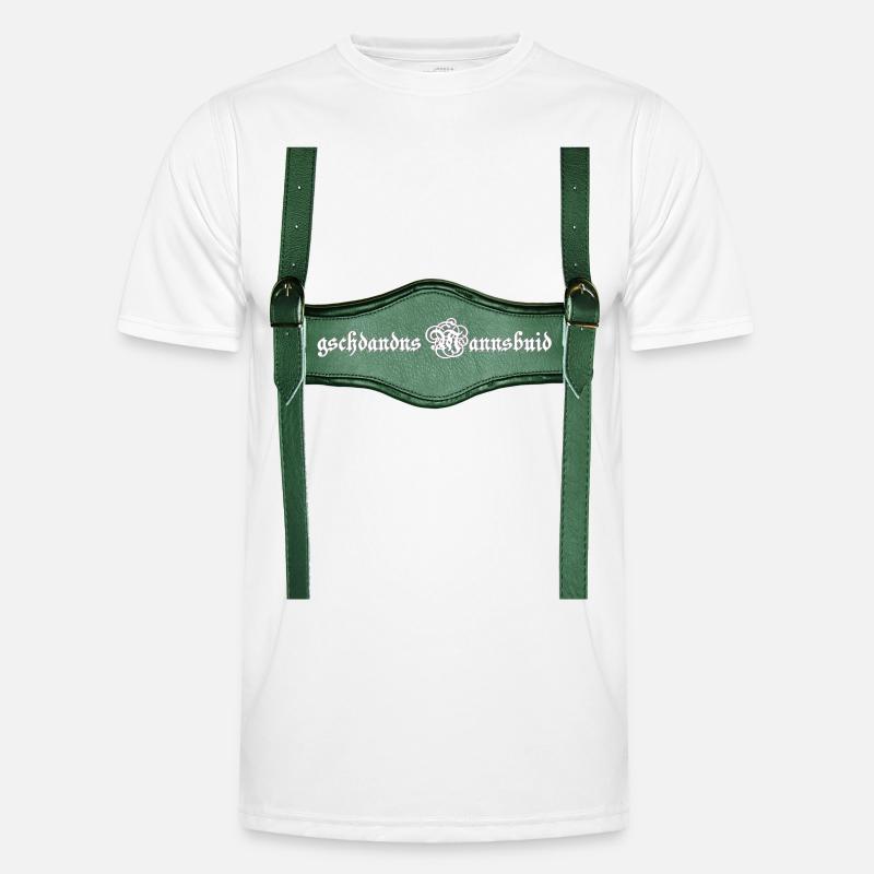 Lederhose Mann Männer Funktions-T-Shirt