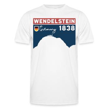 Wendelstein Finisher Hike Hiking Climbing - Men's Functional T-Shirt - white - Front - AI Model Male 178 dark (178cm)