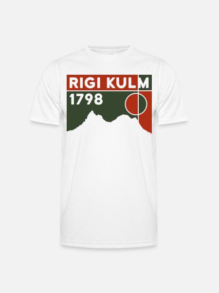 Rigi Kulm Berg Luzern Wandern Souvenir Andenken - Männer Funktions-T-Shirt - Weiß