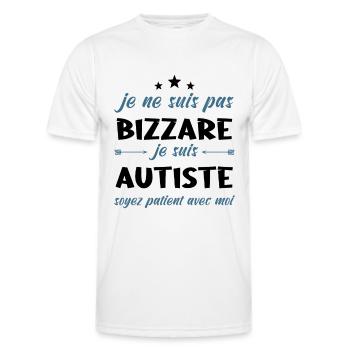 Je Ne Suis Pas Bizarre Je Suis Autiste - T-shirt sport Homme - blanc - Devant - AI Model Male 178 dark (178cm)
