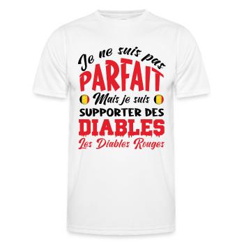 DIABLES ROUGE BELGIQUE - T-shirt sport Homme - blanc - Devant - AI Model Male 178 dark (178cm)