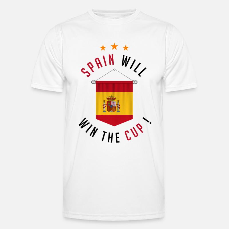 Spanien wird den Pokal gewinnen! - Männer Funktions-T-Shirt - Weiß