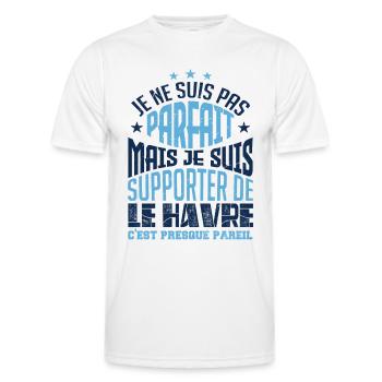FANS DE LE HAVRE - T-shirt sport Homme - blanc - Devant - AI Model Male 178 dark (178cm)