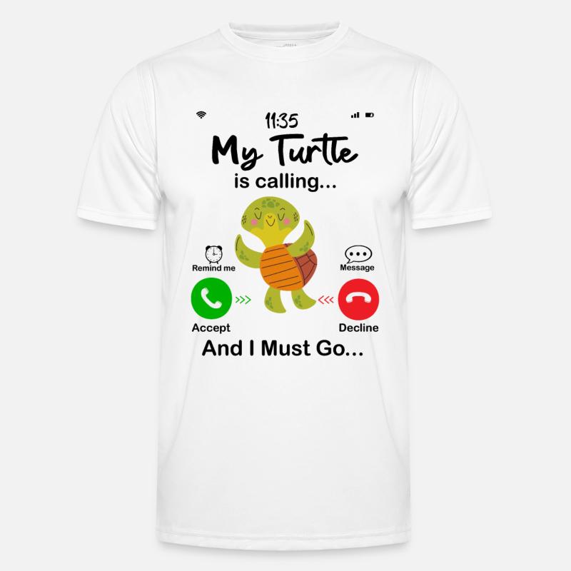 My Turtle Is Calling T-shirt sport Homme