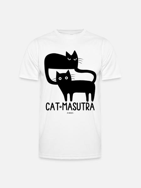 Katze Masutra! - Männer Funktions-T-Shirt - Weiß