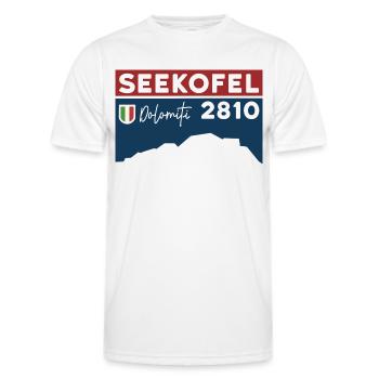 Seekofel Dolomites Randonnée Randonnée Circulaire - T-shirt sport Homme - blanc - Devant - AI Model Male 178 dark (178cm)