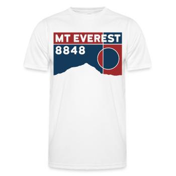 Mount Everest Base Camp Himalaya Trekking Souvenir - Men's Functional T-Shirt - white - Front - AI Model Male 178 dark (178cm)