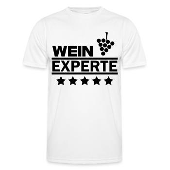 Wein Experte - Männer Funktions-T-Shirt - Weiß - Vorne - AI Model Male 178 dark (178cm)