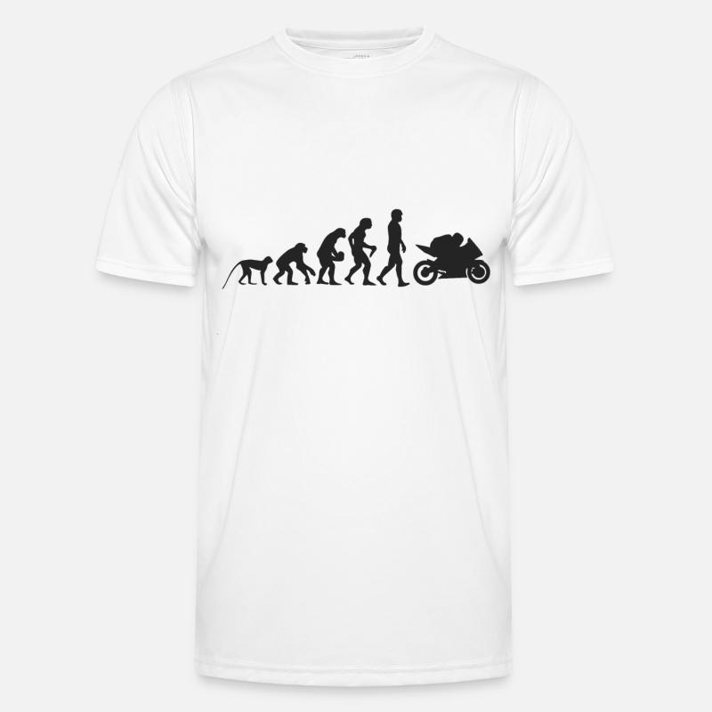 Evolution motorcycle - Men's Functional T-Shirt - white