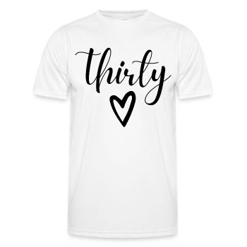 30th birthday - Men's Functional T-Shirt - white - Front - AI Model Male 178 dark (178cm)