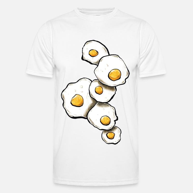 Spiegeleier - Männer Funktions-T-Shirt - Weiß
