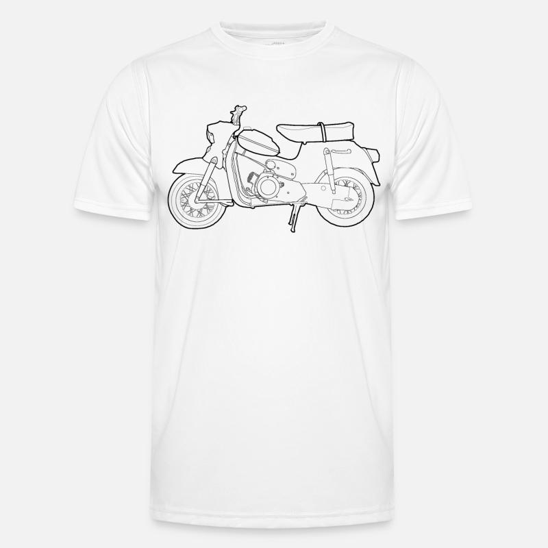 DS50 / Schwalbenfahrer / Ostalgie / Mofa Oldtimer - Männer Funktions-T-Shirt - Weiß