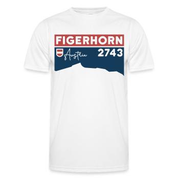 Figerhorn Sonnenaufgang Aufstieg Wanderung Wandern - Männer Funktions-T-Shirt - Weiß - Vorne - AI Model Male 178 dark (178cm)