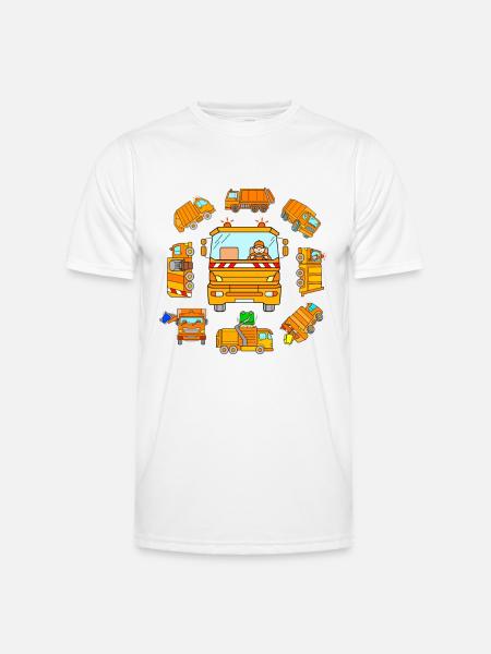 Garbage trucks Garbage collection vehicles - Men's Functional T-Shirt - white
