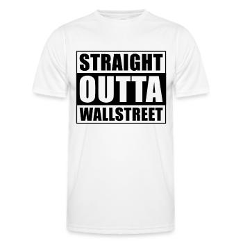 Straight outta Wall Street - Men's Functional T-Shirt - white - Front - AI Model Male 178 dark (178cm)