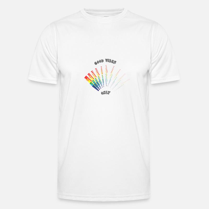 good vibes only - Männer Funktions-T-Shirt - Weiß