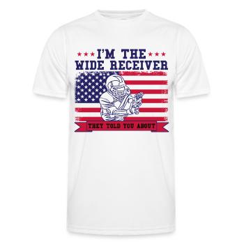 Football Game Football Player American Football - Men's Functional T-Shirt - white - Front - AI Model Male 178 dark (178cm)