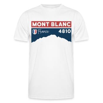 Tour du Mont Blanc 4810 Trekking Randonnée France - T-shirt sport Homme - blanc - Devant - AI Model Male 178 dark (178cm)