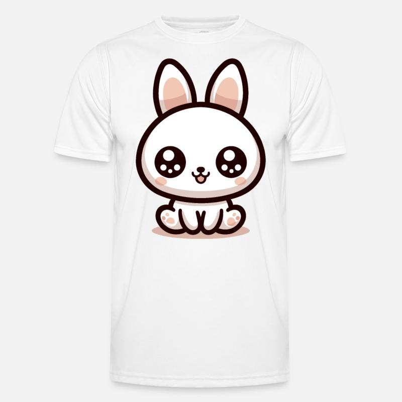 Rabbit Bubble Tea Kawaii - Men's Functional T-Shirt - white