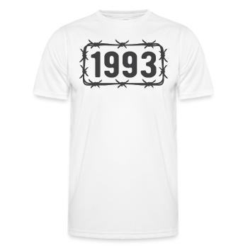 Geburtstag Jahrgang 1993 Stacheldraht - Männer Funktions-T-Shirt - Weiß - Vorne - AI Model Male 178 dark (178cm)