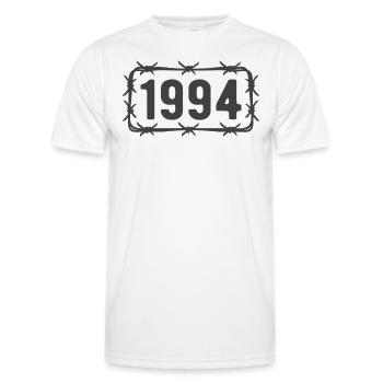 Geburtstag Jahrgang 1994 Stacheldraht - Männer Funktions-T-Shirt - Weiß - Vorne - AI Model Male 178 dark (178cm)