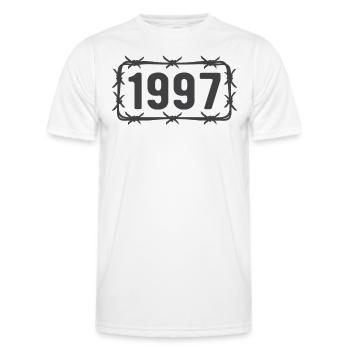 Geburtstag Jahrgang 1997 Stacheldraht - Männer Funktions-T-Shirt - Weiß - Vorne - AI Model Male 178 dark (178cm)