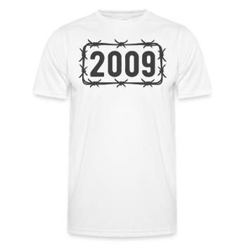 Birthday Vintage 2009 Barbed Wire - Men's Functional T-Shirt - white - Front - AI Model Male 178 dark (178cm)