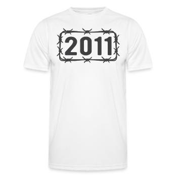 Geburtstag Jahrgang 2011 Stacheldraht - Männer Funktions-T-Shirt - Weiß - Vorne - AI Model Male 178 dark (178cm)