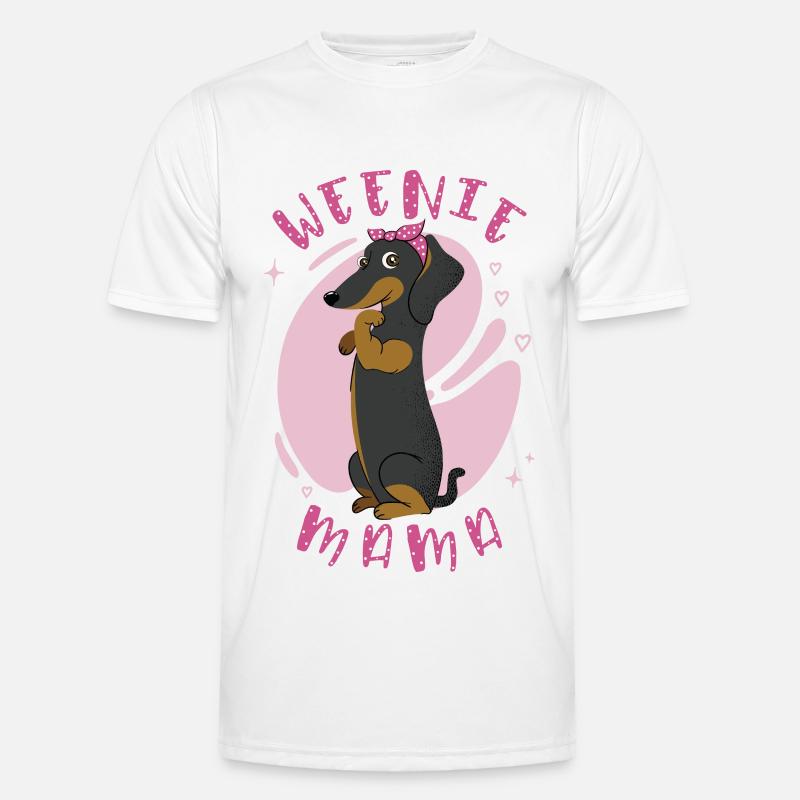 Weenie Mama Dachshund - Men's Functional T-Shirt - white