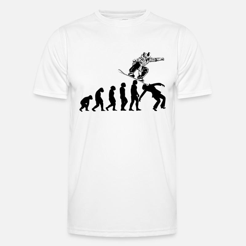Snowboarding Snowboarders Evolution Snowboard Männer Funktions-T-Shirt