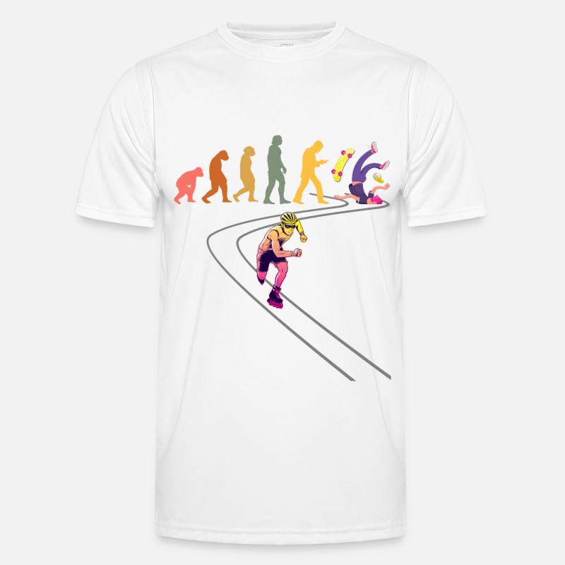 Inline Skating Rollerskates Inline Skates - Men's Functional T-Shirt - white