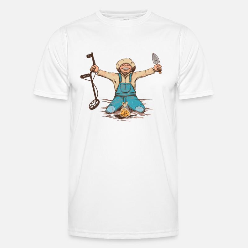 Funny probe-walker accessories metal detector Men's Functional T-Shirt