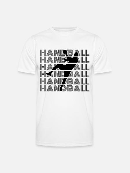 Håndbold spil Håndbold spiller Håndbold spiller Håndbold - Funktionsshirt til herrer - hvid