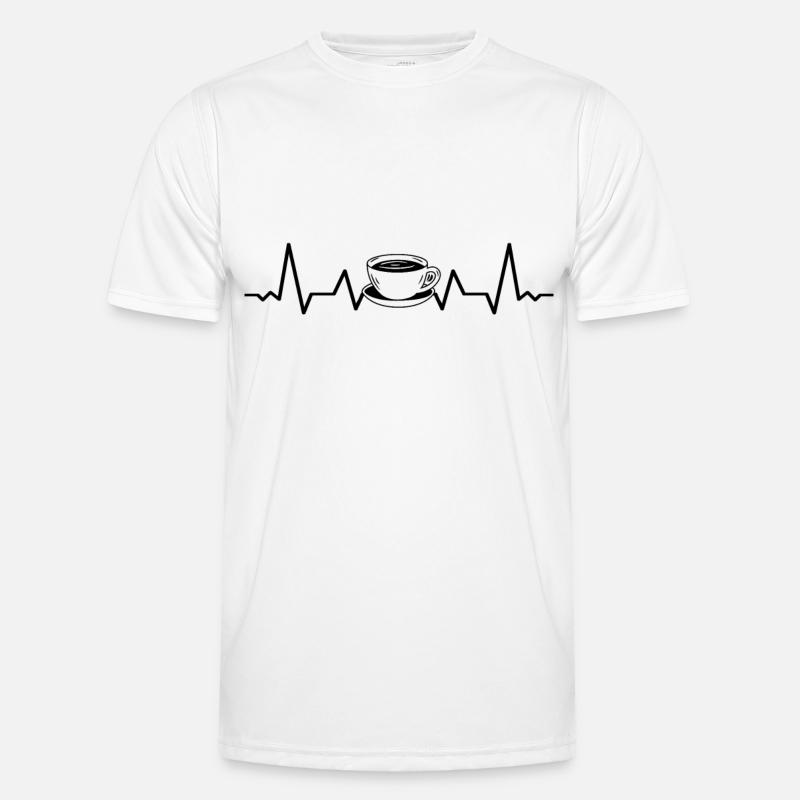 Kaffee Sammlung Kaffeetrinker Kaffeeliebhaber - Männer Funktions-T-Shirt - Weiß