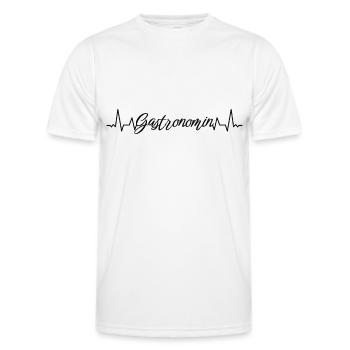 Restaurant Wirt Koch Herzschlag Gastronomin - Männer Funktions-T-Shirt - Weiß - Vorne - AI Model Male 178 dark (178cm)