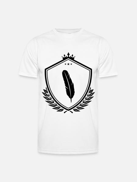 Feder Wappen - Männer Funktions-T-Shirt - Weiß