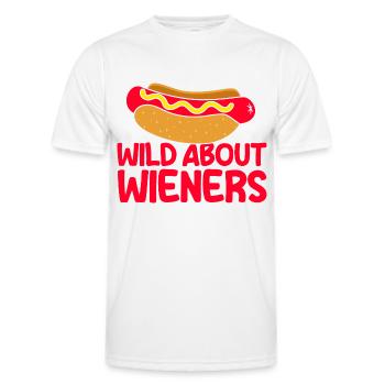 Crazy Viennese Hot Dog Gift - Men's Functional T-Shirt - white - Front - AI Model Male 178 dark (178cm)