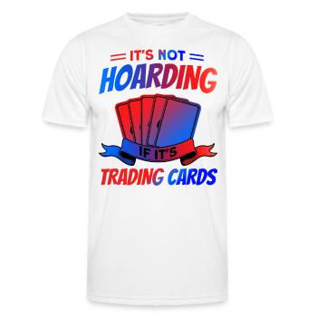 Trading Card Playing Card Card Game Gift - Men's Functional T-Shirt - white - Front - AI Model Male 178 dark (178cm)
