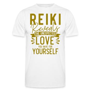Reiki Symbol Reiki Meister Reiki Kristall Geschenk - Männer Funktions-T-Shirt - Weiß - Vorne - AI Model Male 178 dark (178cm)
