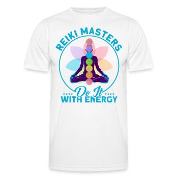 Reiki Symbol Reiki Master Reiki Crystal Gift - Men's Functional T-Shirt - white - Front - AI Model Male 178 dark (178cm)